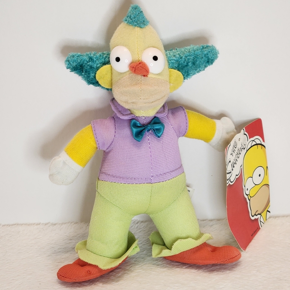 NWT 2013 Krusty the Clown The Simpsons 7.5" Plush by Toy Factory, LLC